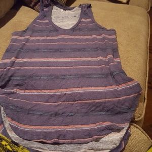 Multi colored striped tank